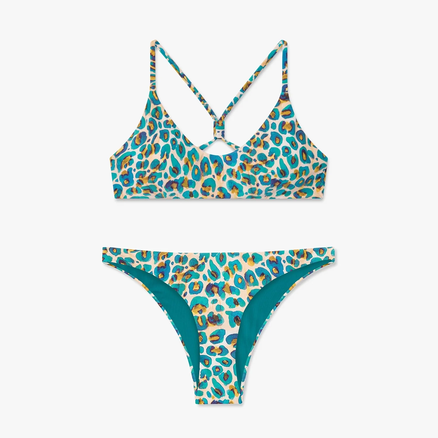 Leopard Print Cheeky Bottom - Butter Yellow - Image 2