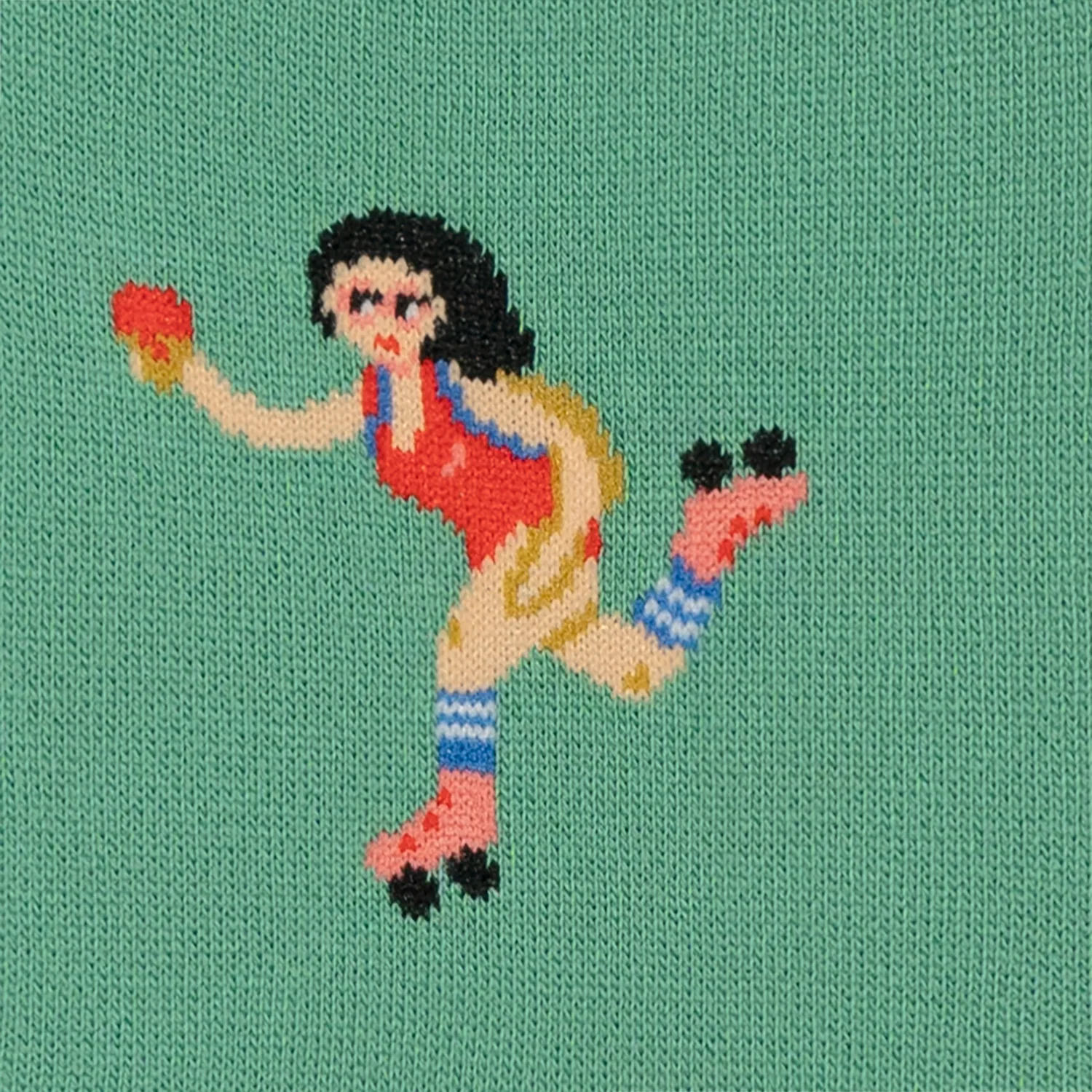 Roller Girl No Show - Turquoise - Image 4