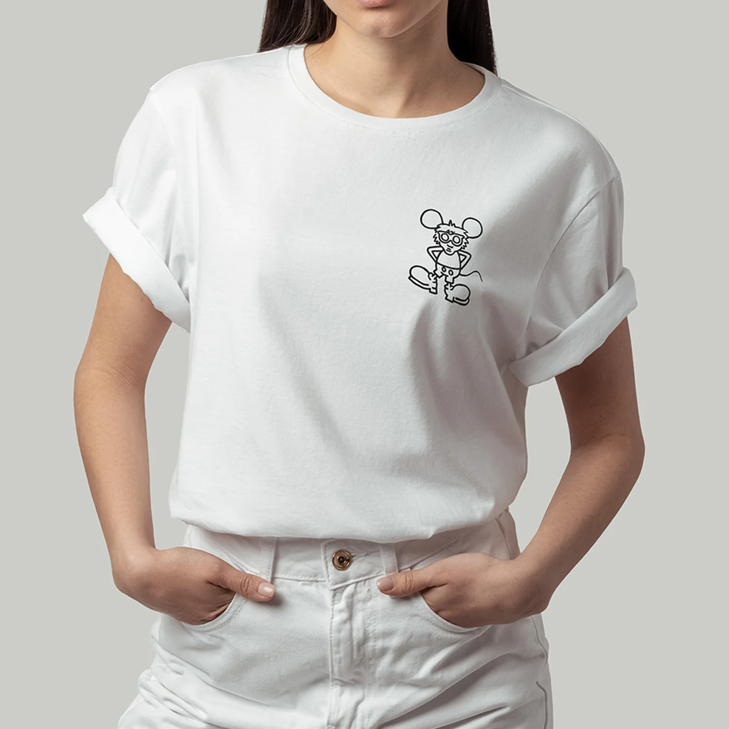 Keith Haring Andy Mouse Tee - White - Image 6