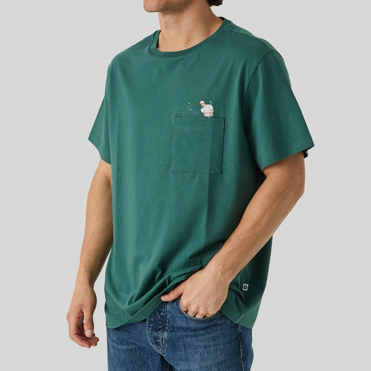 SEVE Bunker Pocket Tee - Green - Image 3